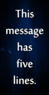 example message with five lines